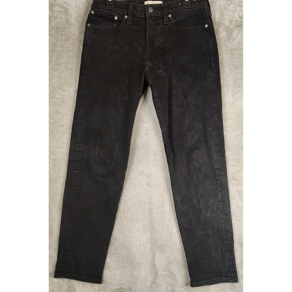 Madewell Jeans Mens W30 x L30 Black Distressed Denim Relaxed Taper Pants